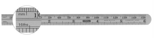 Precision 150mm-6" Flex Steel Rule