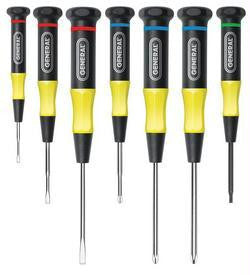 7-pc Precision Ultratech Screwdriver Set Slotted, Phillips & Torx