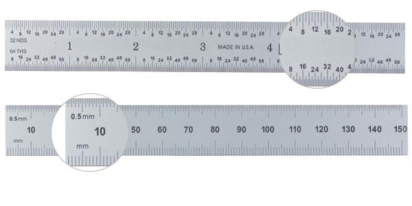 Ultratest 6"-150mm Rigid Steel Rule