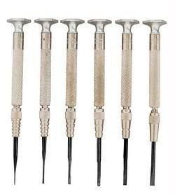 Set Of Six Jeweler's Screwdrivers