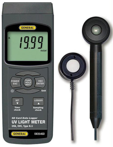 Uva, Uvc Light Meter With Excel-formatted Data Logging Sd Card